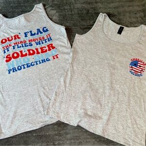 Red White & Blue July Patriotic Tank Top Never Worn